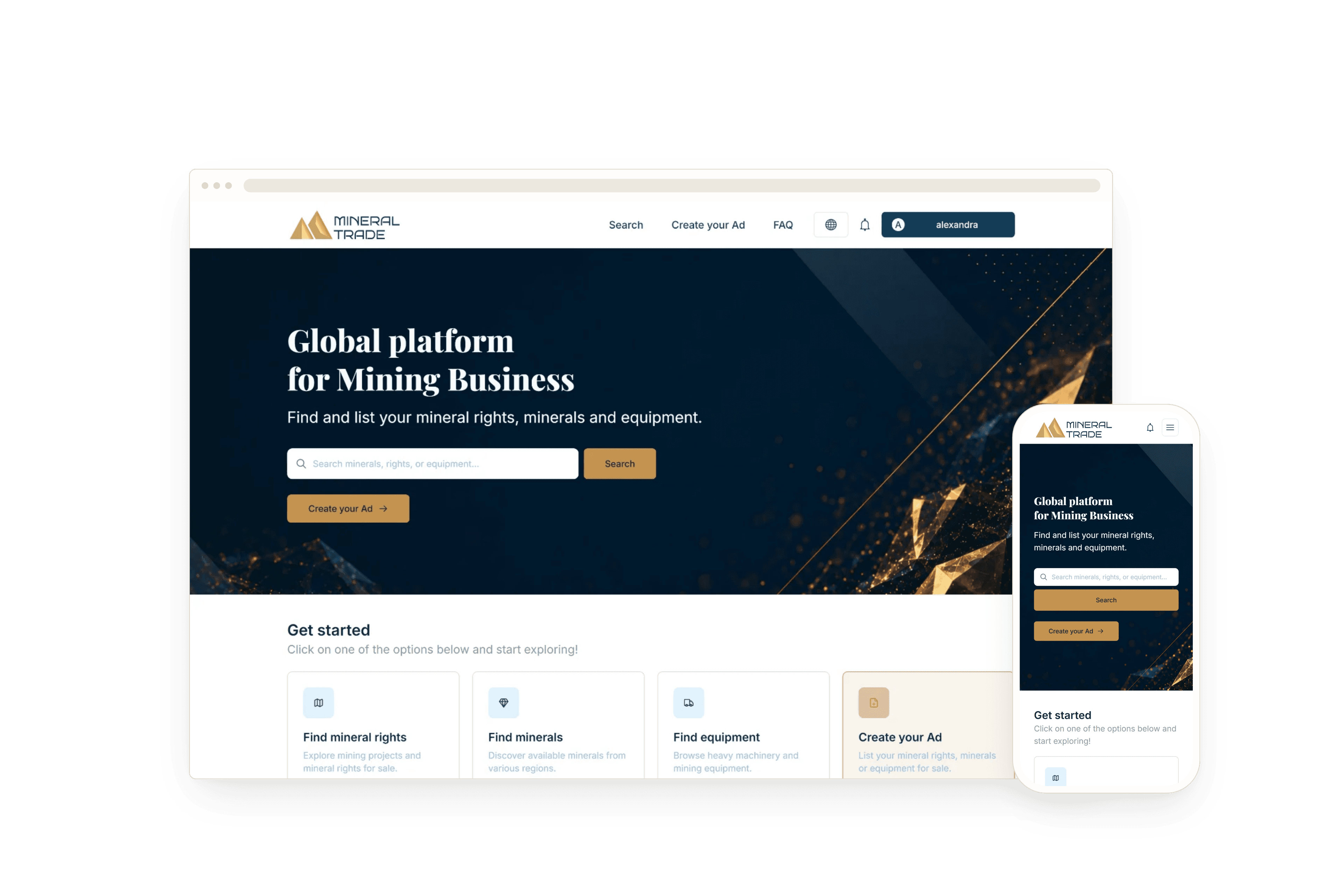 Screenshot of the Mineral Trade project